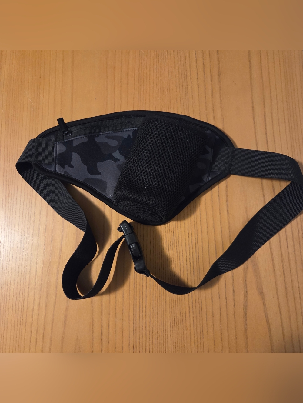 Black Camo Waist Pack For Runners